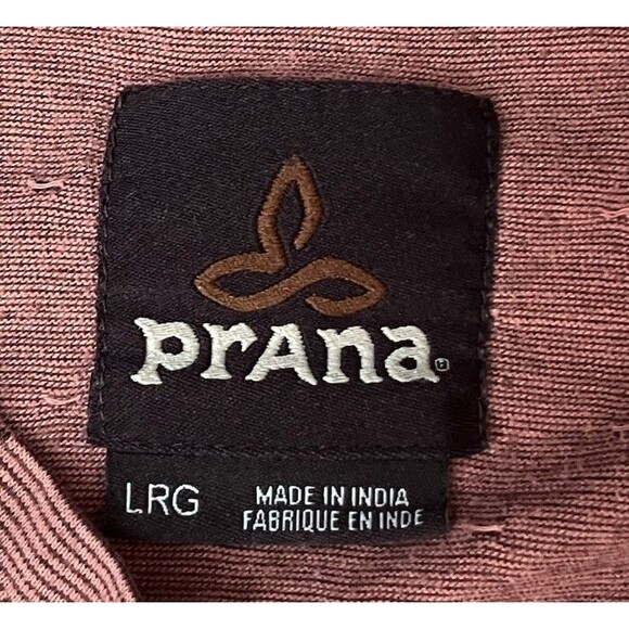 prAna Front Pocket Short Sleeve Organic Cotten Tee Crew Neck Mens Size Large - Picture 7 of 10